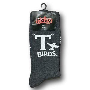3/$20 Grease Movie "T-Birds" Funny Novelty Crew Socks - NWT